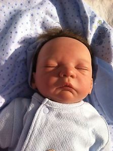 Reborn Baby Boy Jordan Doll by Amy Bechtold 2 Extra Outfits Adoption Cert
