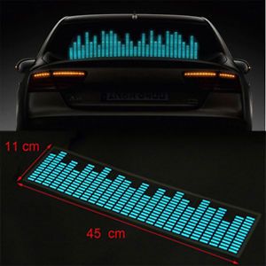 Sound Music Activated Sensor Car Sticker Equalizer Light Glow Flash LED Blue US