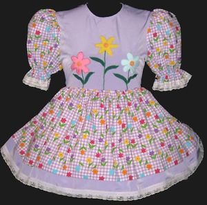 Custom Fit Flower Appliques Adult Baby Sissy Little Girl Dress Leanne
