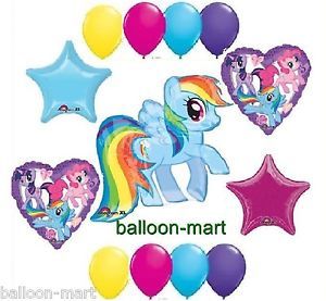 My Little Pony Rainbow Dash Birthday Party Supplies Balloons Set Colorful Stars