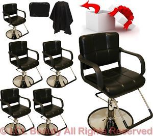 6 New Classic Hydraulic Barber Chairs Styling Hair Chair Beauty Salon Equipment