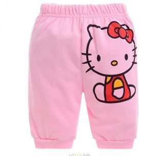 New Baby Kids Girls T Shirt Short Pants Set Clothes Zipper Outfit "Kitty" Y12