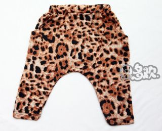 Classic Baby Boys Girls Leopard Vest T Shirt Harem Pants Kids Suits Outfits 2 3Y