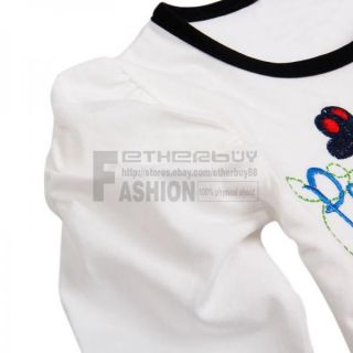 Peppa Pig Baby Girl Kids Costume Long Sleeve Heart Print Skirt Top Dress Sz 3T