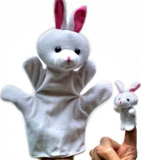 2pcs Soft Animal Hand Finger Puppet Baby Infant Kid Toy Parent Child Plush Toys