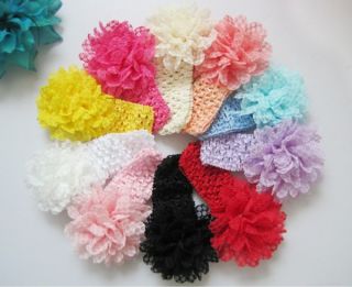 10pcs Flower Lace Kids Baby Girl Infant Headband Hair Band Headwear Accessories
