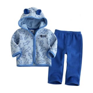 2pcs Baby Boys Girls Toddler Infant Warm Coat Top Pants Trousers Clothes Outfit