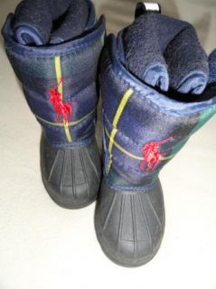Polo Ralph Lauren Baby Boys Girls Rubber Winter Boots Big Pony Toddler 5 New