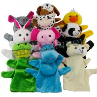 Animal Hand Puppets Soft Children Kids Baby Plush Toy Panda Bear Cow Bunny Party