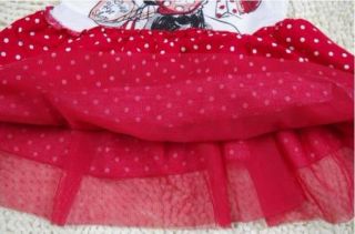 Girl Disney Minnie Mouse Top Dress Shirt Sz0 7Y Party Costume Skirt Tutu Gift