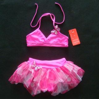 Pink Girl Swimsuit Swimwear Bathers Tutu Bikini Sz 4 5T