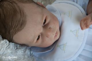 Lovely Reborn Baby Boy Angel by Olga Auer Bitsy Bundles Lifelike Doll