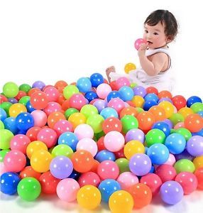 100 Pcs Colorful Ball Fun Ball Soft Plastic Ocean Ball Baby Kid Toy Swim Pit Toy