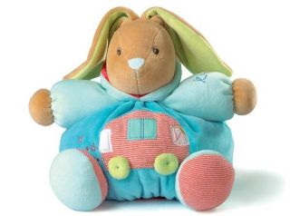 Kaloo Bliss Chubby Rabbit Car Motif Soft Plush Baby Toy New Medium 10" 25cm