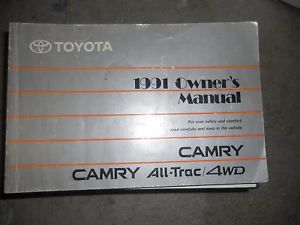 1991 Toyota Camry Factory Original Owners Manual