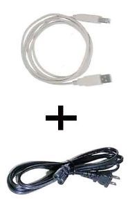 Fig 8 Power Cord Plus White USB Cable for Canon PIXMA MP760 780 800 810 Printers