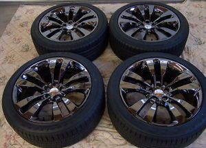 New Factory 2013 20" Dodge SRT Challenger Charger Black Chrome Wheels Rims Tires