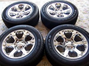 4 New Factory 2013 20" Dodge RAM 1500 Chrome Alloy Wheels Rims Tires