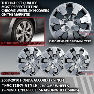2008 2009 2010 Honda Accord Chrome Wheels 17" Covers
