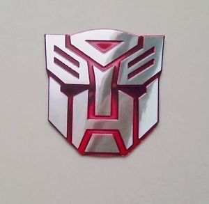 Red Autobot Transformer Head Decoration Moto Auto Car Decal Sticker Tags S