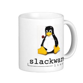 Classic Slackware Linux Tux Double take Mug