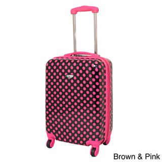 American Travel 20 inch Polka Dot Expandable Lightweight Hardside Spinner Upright Carry on Luggage World Traveler Carry On Uprights