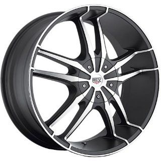 Rev 291 22 Black Wheel / Rim 5x4.5 with a 15mm Offset and a 72.7 Hub Bore. Partnumber 291MB 2296515: Automotive