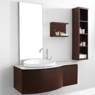 Virtu USA Isabelle 48 in. Single Sink Bathroom Vanity Set   Walnut   Single Sink Bathroom Vanities