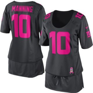 Nike Eli Manning New York Giants Womens Breast Cancer Awareness Fashion Jersey   Anthracite