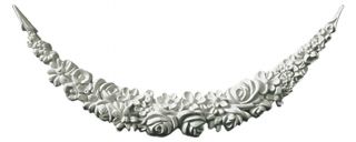 Floral Swag Onlay   18.875W x 7H in.   Wall Decor