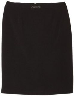 Sag Harbor Women's Slimming Solution Pencil Skirt, Black, 12: Clothing