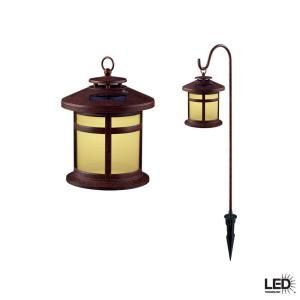 Hampton Bay Reviere Outdoor Rustic Bronze Solar LED Lights (6 Pack) 10388