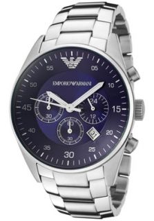 Emporio Armani AR5860  Watches,Mens Chronograph Blue Dial Stainless Steel, Chronograph Emporio Armani Quartz Watches