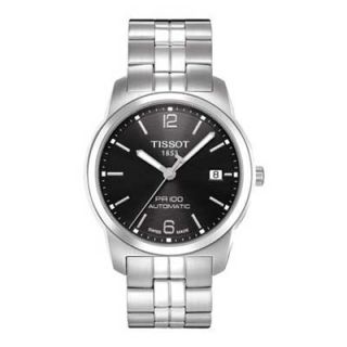 Mens Tissot PR 100 Automatic Watch with Black Dial (Model