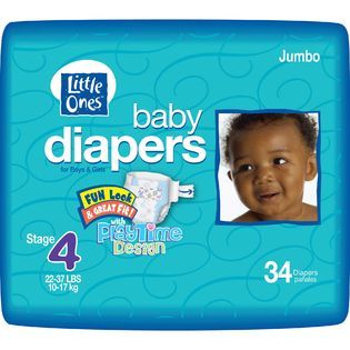 Little Ones  Baby Diapers For Boys & Girls, Size 4 (22 37 lb), Fun