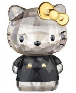 Swarovski Collectible Figurine, Hello Kitty Gold Bow   Retired in 2013