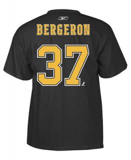 Reebok Mens Short Sleeve Patrice Bergeron Boston Bruins Player T
