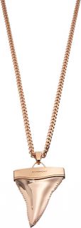 Givenchy Pink Gold Sharks Tooth Pendant Necklace