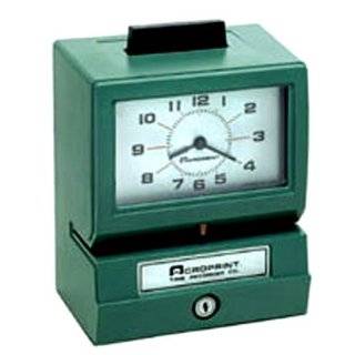  Acroprint BP125 6NR4 Battery Powered Punch Clock Office 