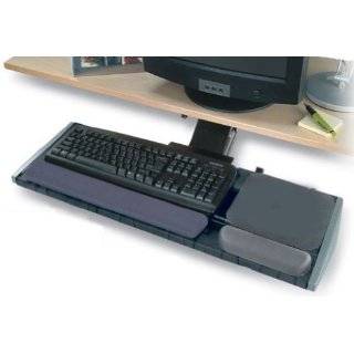  Deluxe Keyboard Arm and Tray 24x10   Black