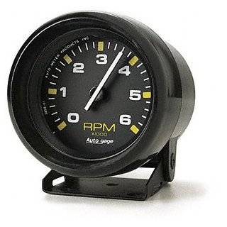 Auto Meter 2306 Auto Gage Black 2 3/4 6000 RPM Tachometer Mini Gauge