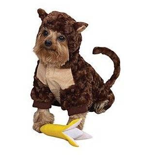 Zack & Zoey Plush Curious Monkey Halloween Dog Costume with Poseable 
