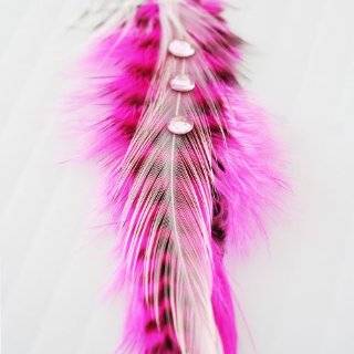 PINK Swarovski Crystal Bling   Bling  Feather Hair Extension