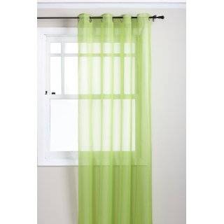 Stylemaster Vivid 60 Inch by 84 Inch Sheer Voile Grommet Panel, Lime