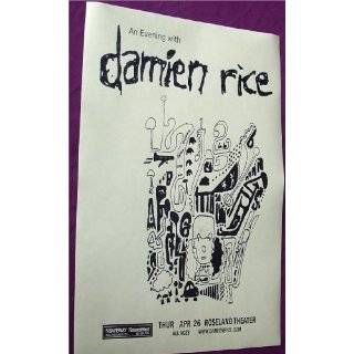 Damien Rice Poster   Yw Concert Flyer   An Evening With