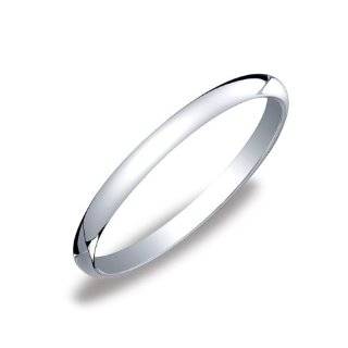   14k White Gold 4mm Comfort Fit Wedding Band Ring, Size 9.5 Jewelry