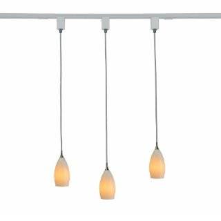   Heads Straight Track Light Pack with Amber Glass Shades, Brushed