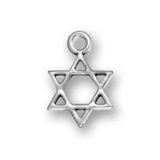  Sterling Silver Charm   Jewish Star of David 12mm: Arts 