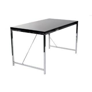 ITALMODERN Barette Laptop Desk with Glass Top Wenge Stained Wood Legs