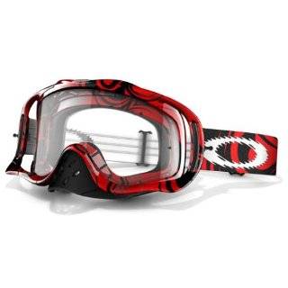 Oakley Crowbar MX Red Tribal Goggles with Clear Lens